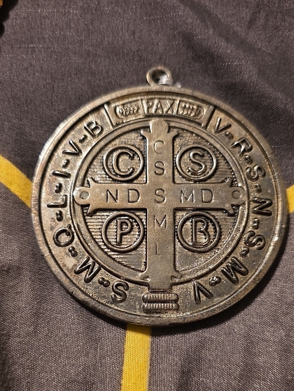 Saint Benedict Medal Pendant - Silver-Tone